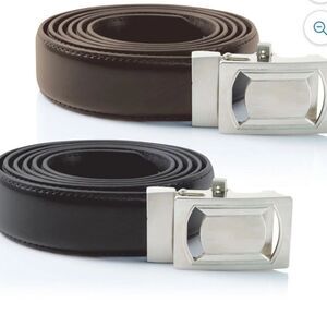 Ideaworks Men's Custom-Link Belt‎ 2 Pack Black and Brown OS NWOT IN PACKAGE